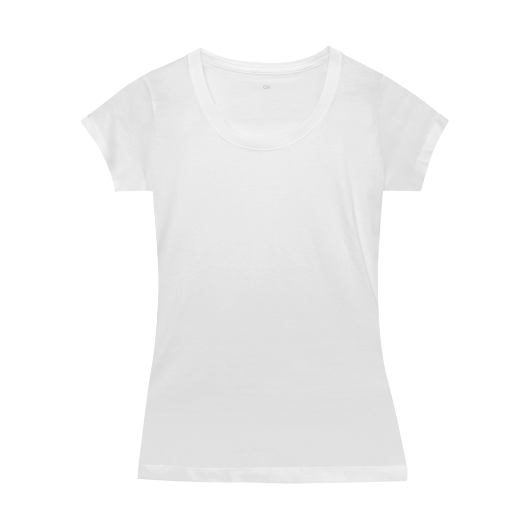 400 CAMISETA CUELLO REDONDO 150 GRM DAM BLANCO (GRABADO TALLA)