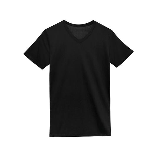 309 CAMISETA CUELLO V 175 GRM CAB NEGRO