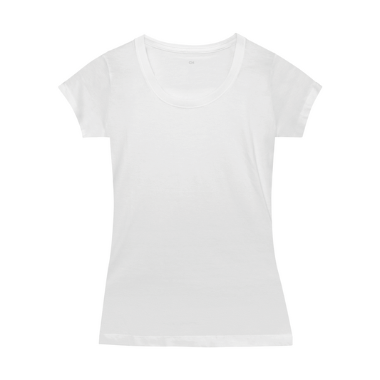 400 CAMISETA CUELLO REDONDO 150 GRM DAM BLANCO (GRABADO TALLA)