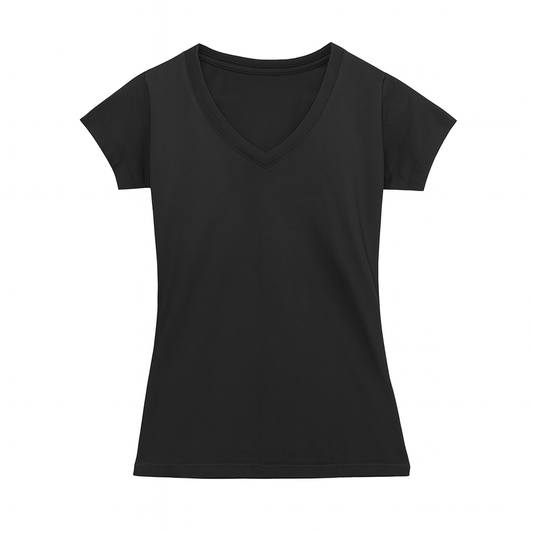 501 CAMISETA CUELLO V 150 GRM DAM NEGRO