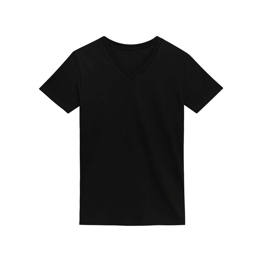 200 CAMISETA CUELLO V 150 GRM CAB NEGRO