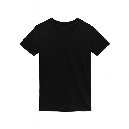 200 CAMISETA CUELLO V 150 GRM CAB NEGRO